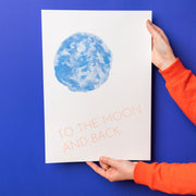 Affiche A3 To the moon and back
